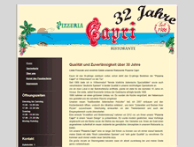 Tablet Screenshot of pizzeria-ristorante-capri.de